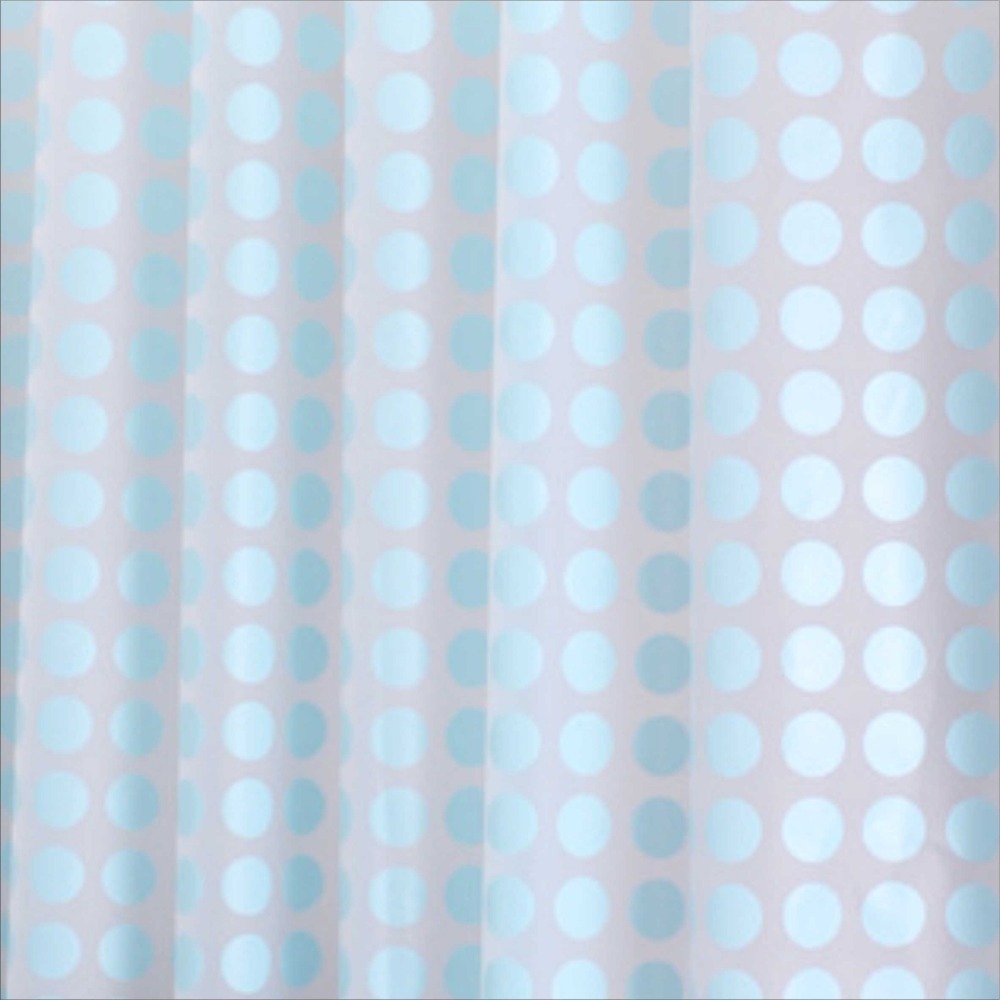 浴簾 藍點印花浴簾霧面半透明PEVA防水布120x高200cm 180X180cm 180x高200cm【BA341】-規格圖4
