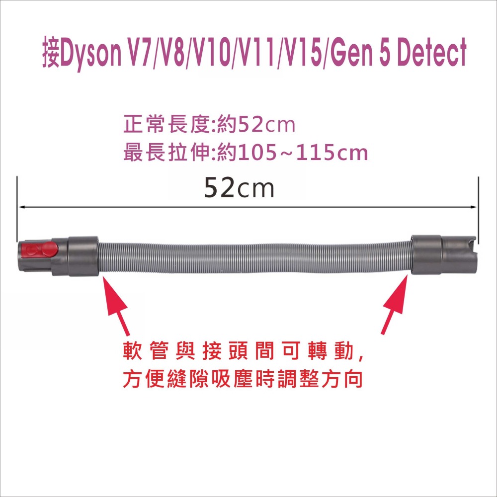 Dyson戴森延長軟管/軟毛吸頭-V7V8V10V11V15 灰塵吸頭 副廠DS03637-細節圖2