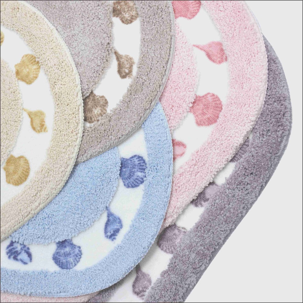 腳踏墊 貝殼橢圓腳踏墊 80X50+/-1CM 地墊 浴室腳踏墊 房間門口地墊 地毯【MP016】-細節圖3