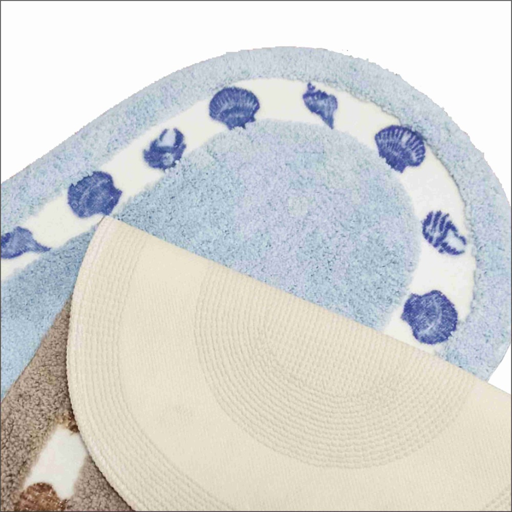 腳踏墊 貝殼橢圓腳踏墊 80X50+/-1CM 地墊 浴室腳踏墊 房間門口地墊 地毯【MP016】-細節圖4