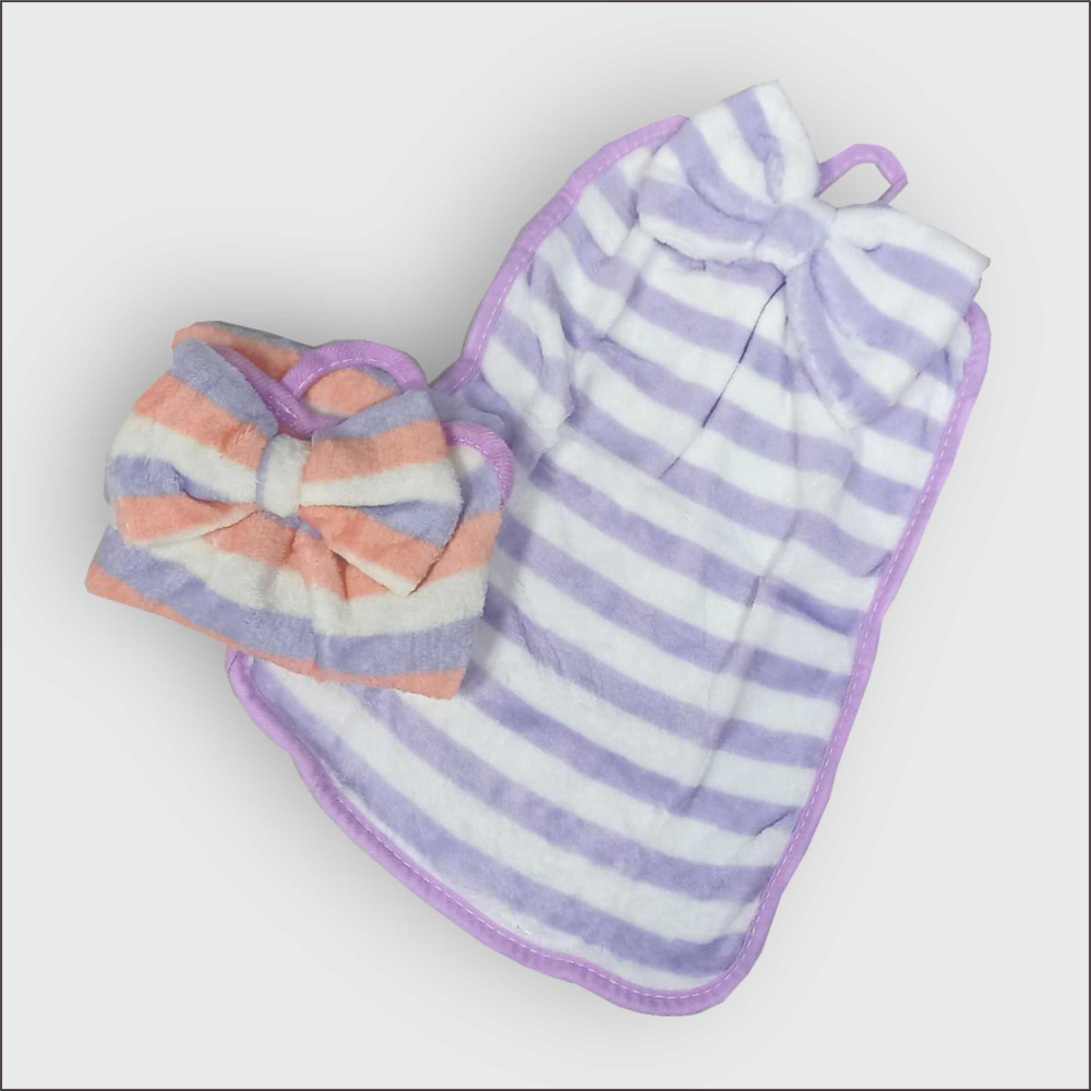 擦手巾 蝴蝶結擦手巾 台灣現貨 可掛式 珊瑚絨擦手巾 浴室廚房擦手巾 兒童擦手【XY500】-細節圖3