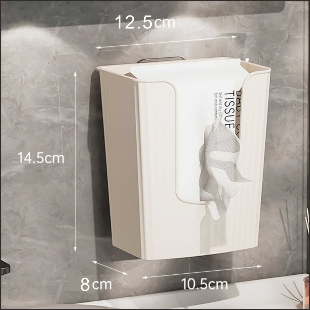 紙巾抽取盒 日式衛生紙壁掛盒 壁掛式衛生紙收納盒 內含1片雙面透明不留痕膠貼 衛生紙架【BA363】-細節圖5