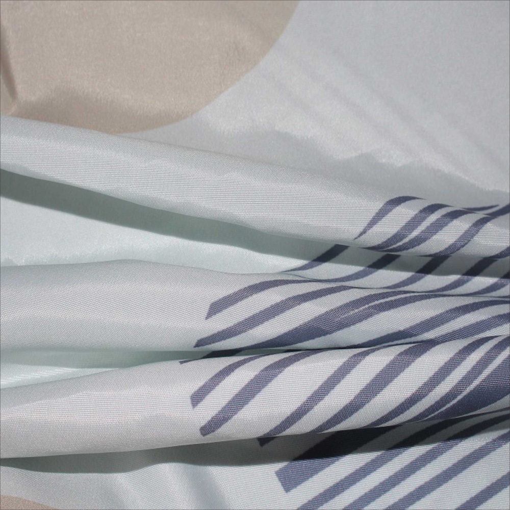 浴簾 圓形印花浴簾 180X180CM 隔間用簾 底部加鉛加重 附12個加粗掛勾BA372-細節圖4