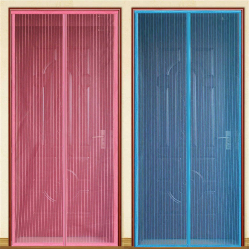 防蚊門簾 多段包覆式磁吸防蚊門簾(內附魔鬼氈+圖釘) 超靜音設計 寬90x高210cm{XY501}-細節圖4