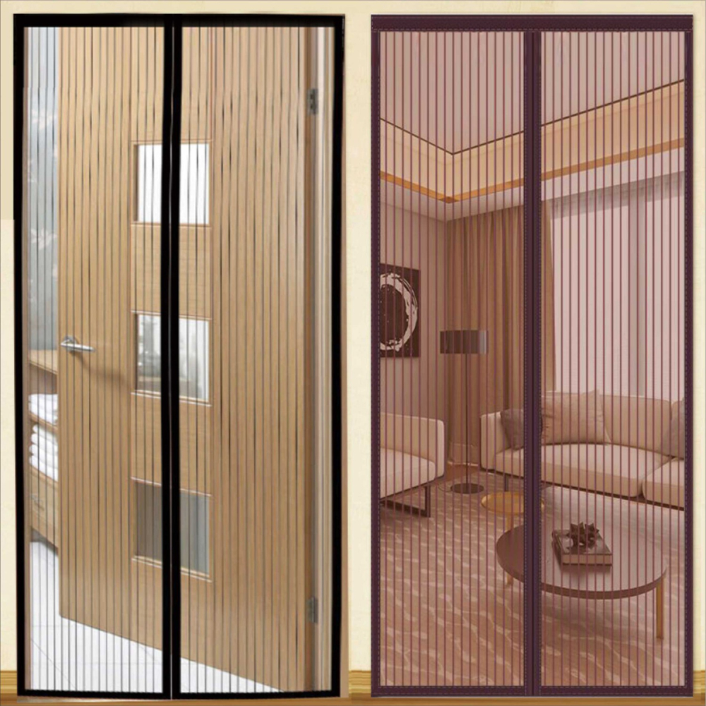 防蚊門簾 多段包覆式磁吸防蚊門簾(內附魔鬼氈+圖釘) 超靜音設計 寬90x高210cm{XY501}-細節圖6