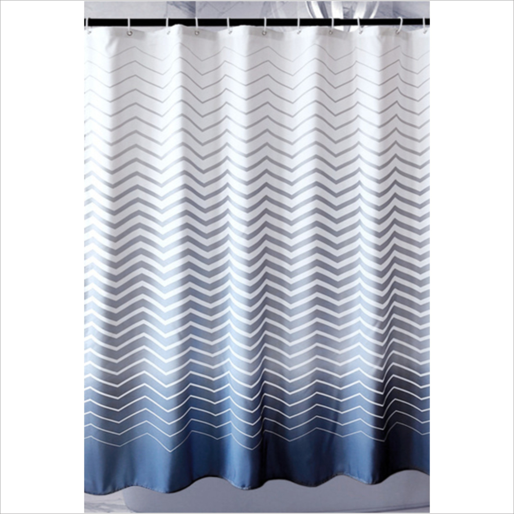 浴簾 簡約波浪紋浴簾180X180CM 高級滌溣防水布 隔間用簾 底部加鉛加重【BA107】-細節圖4