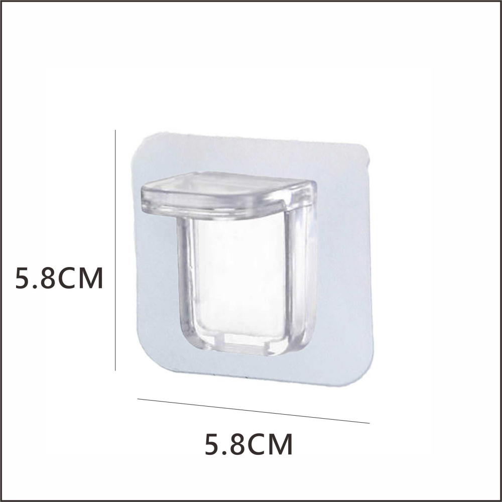 強力隔板托架 不留痕隔板固定架-單個 加厚款無痕貼 5.8X5.8CM大黏貼面 層板支撐BA289-細節圖2