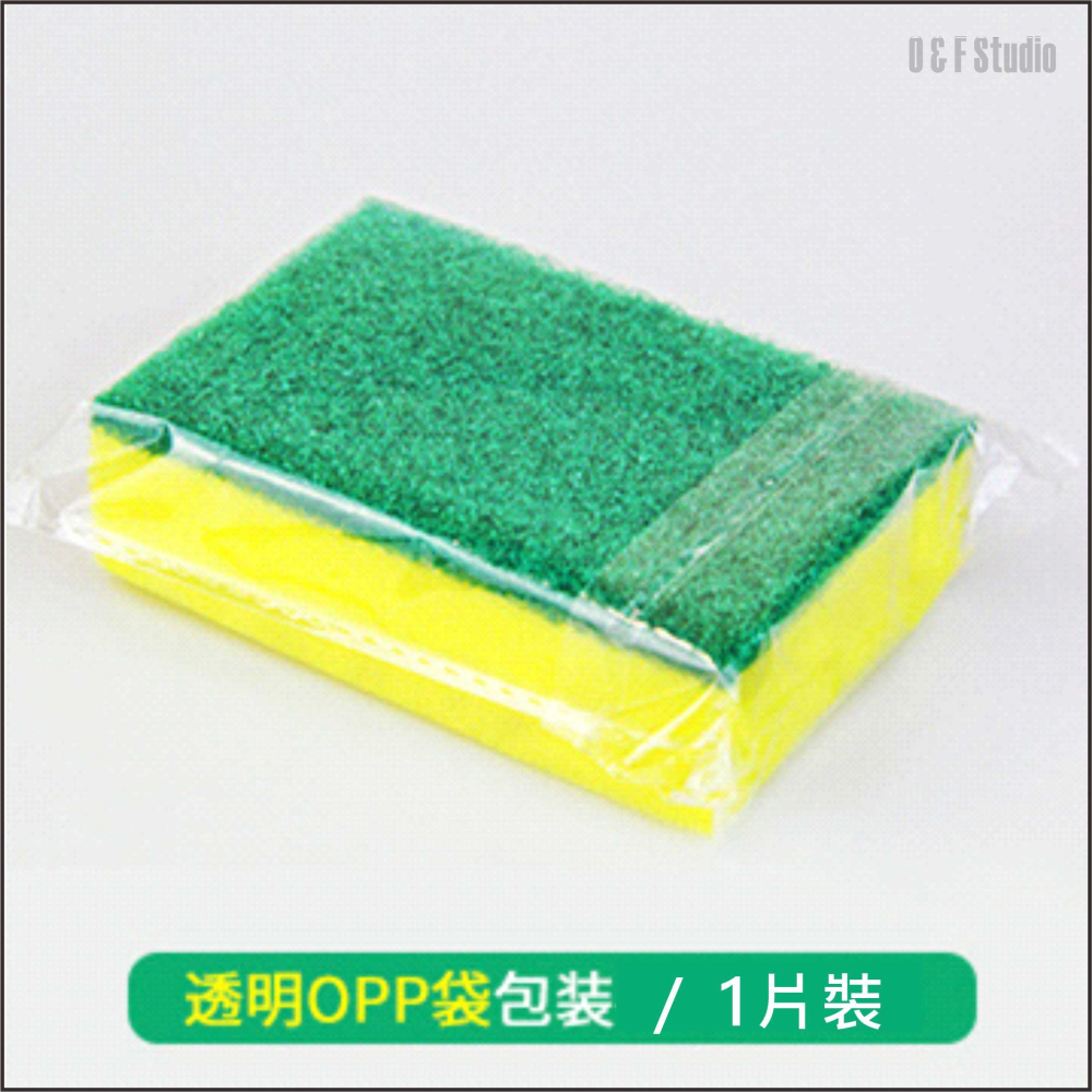 高密菜瓜布(1入)厚款 獨立包裝 台灣現貨 海綿菜瓜布 10x7x3CM 雙面清潔海綿 百潔布【BA246】-細節圖2