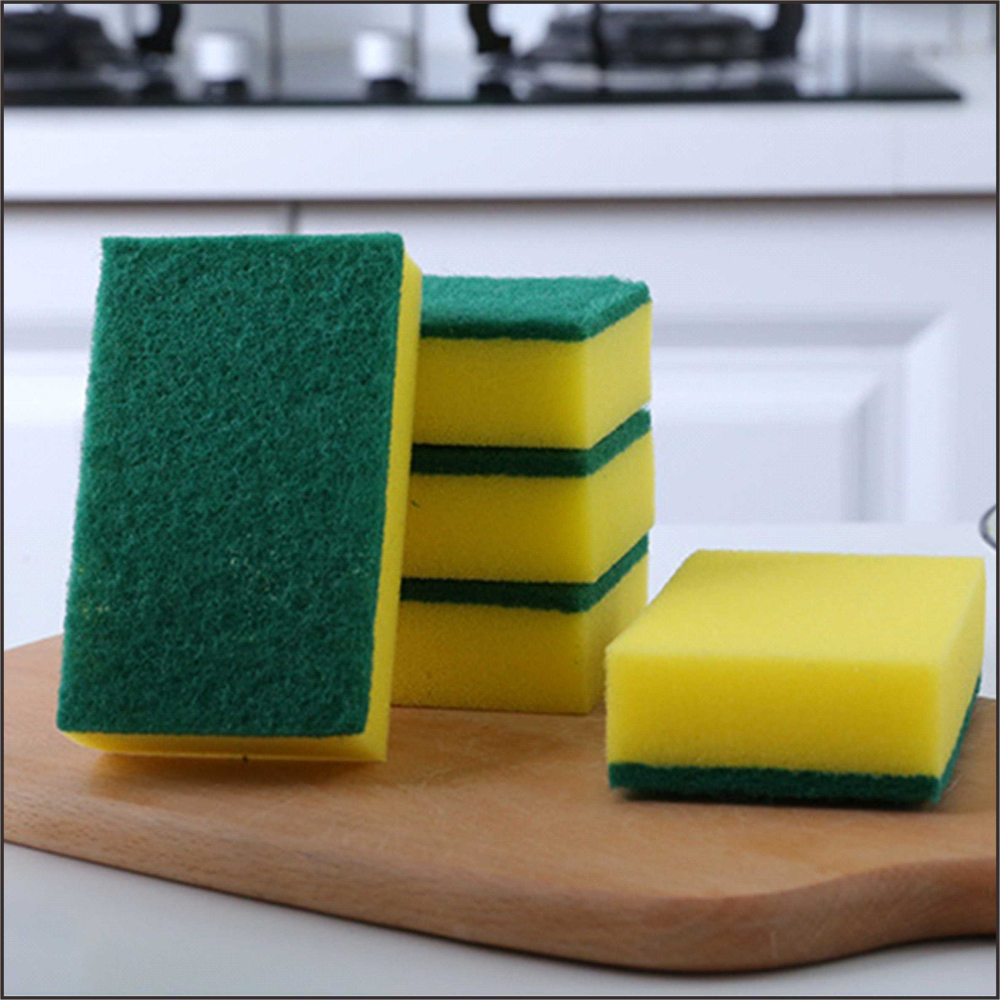 高密菜瓜布(1入)厚款 獨立包裝 台灣現貨 海綿菜瓜布 10x7x3CM 雙面清潔海綿 百潔布【BA246】-細節圖6