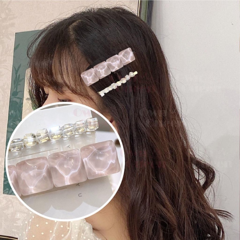 女王美學(韓系爆款)水晶髮夾 髮夾 瀏海髮夾-細節圖3