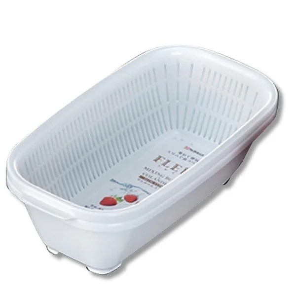 日本 NAKAYA 細長型 瀝水籃組  白色 / 咖啡色 顏色隨機出貨-細節圖4