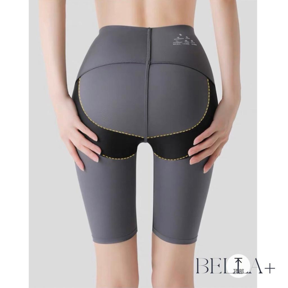BELLA+台灣現貨秒出🆕三色S~XXL五分鯊魚褲穿搭瑜珈褲運動褲女健身服飾運動服飾緊身褲運動下著機能褲女芭比褲內搭褲-細節圖3
