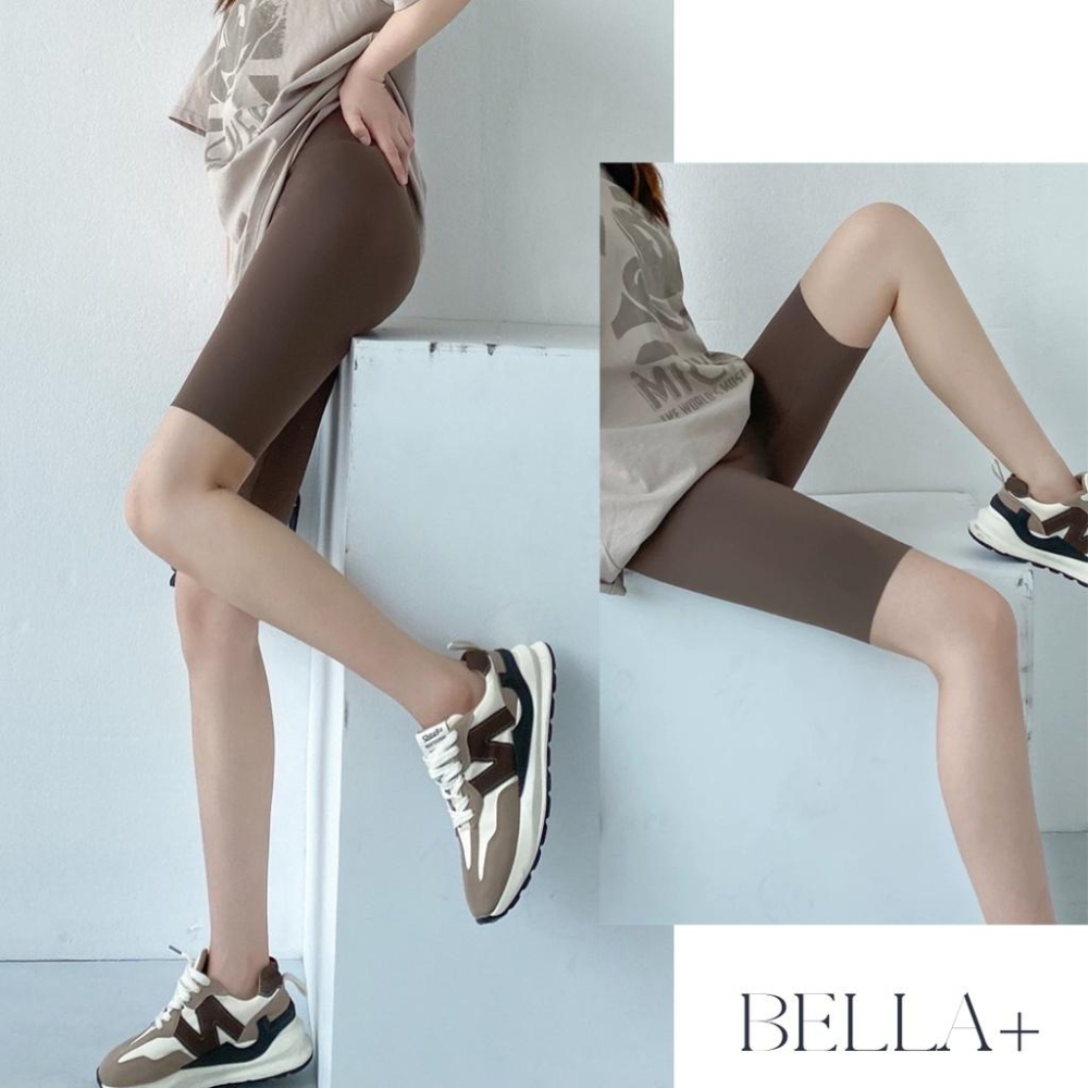 BELLA+台灣現貨秒出🆕三色S~XXL五分鯊魚褲穿搭瑜珈褲運動褲女健身服飾運動服飾緊身褲運動下著機能褲女芭比褲內搭褲-細節圖8