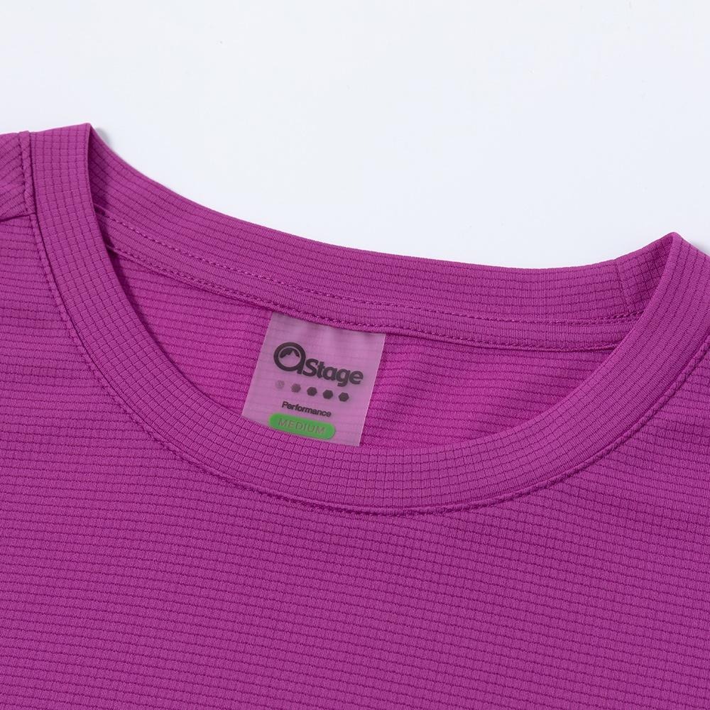 【AStage】Buff T-Shirt 透氣快乾短袖排汗衣 女 珍珠紫 (A21202-0027)｜銀離子機能運動上衣-細節圖3