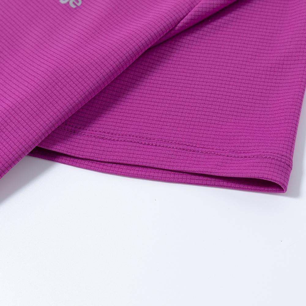 【AStage】Buff T-Shirt 透氣快乾短袖排汗衣 女 珍珠紫 (A21202-0027)｜銀離子機能運動上衣-細節圖6