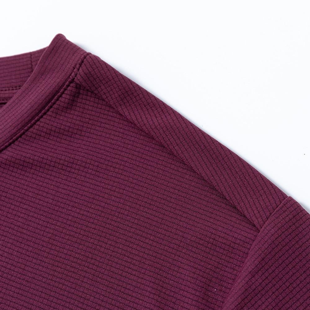 【AStage】Buff T-Shirt 透氣快乾短袖排汗衣 男 葡萄酒紫 (A11202-0021)｜銀離子機能運動上-細節圖4