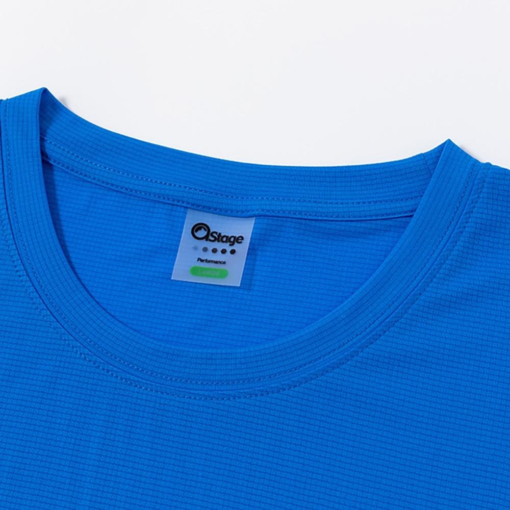 【AStage】Cypress T-Shirt 透氣快乾短袖排汗衣 男 天藍 (A11202-0020)｜銀離子運動上衣-細節圖2