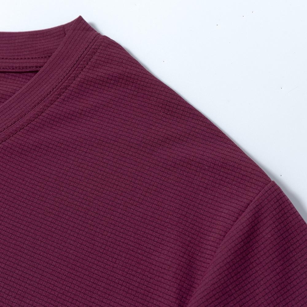 【AStage】Cypress T-Shirt 透氣快乾短袖排汗衣 葡萄酒紫 (A11202-0020)｜銀離子運動上衣-細節圖3