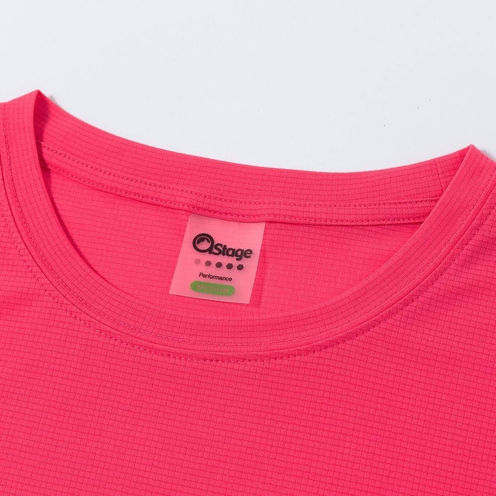 【AStage】Cypress T-Shirt 透氣快乾短袖排汗衣 女 青春粉(A21202-0026)｜銀離子運動上衣-細節圖3