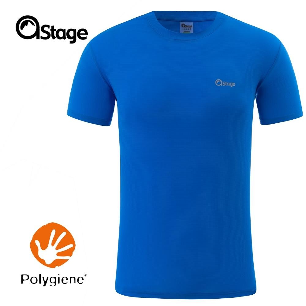 【AStage】Buff T-Shirt 透氣快乾短袖排汗衣 男 天藍 (A11202-0021)｜銀離子機能運動上衣-細節圖9