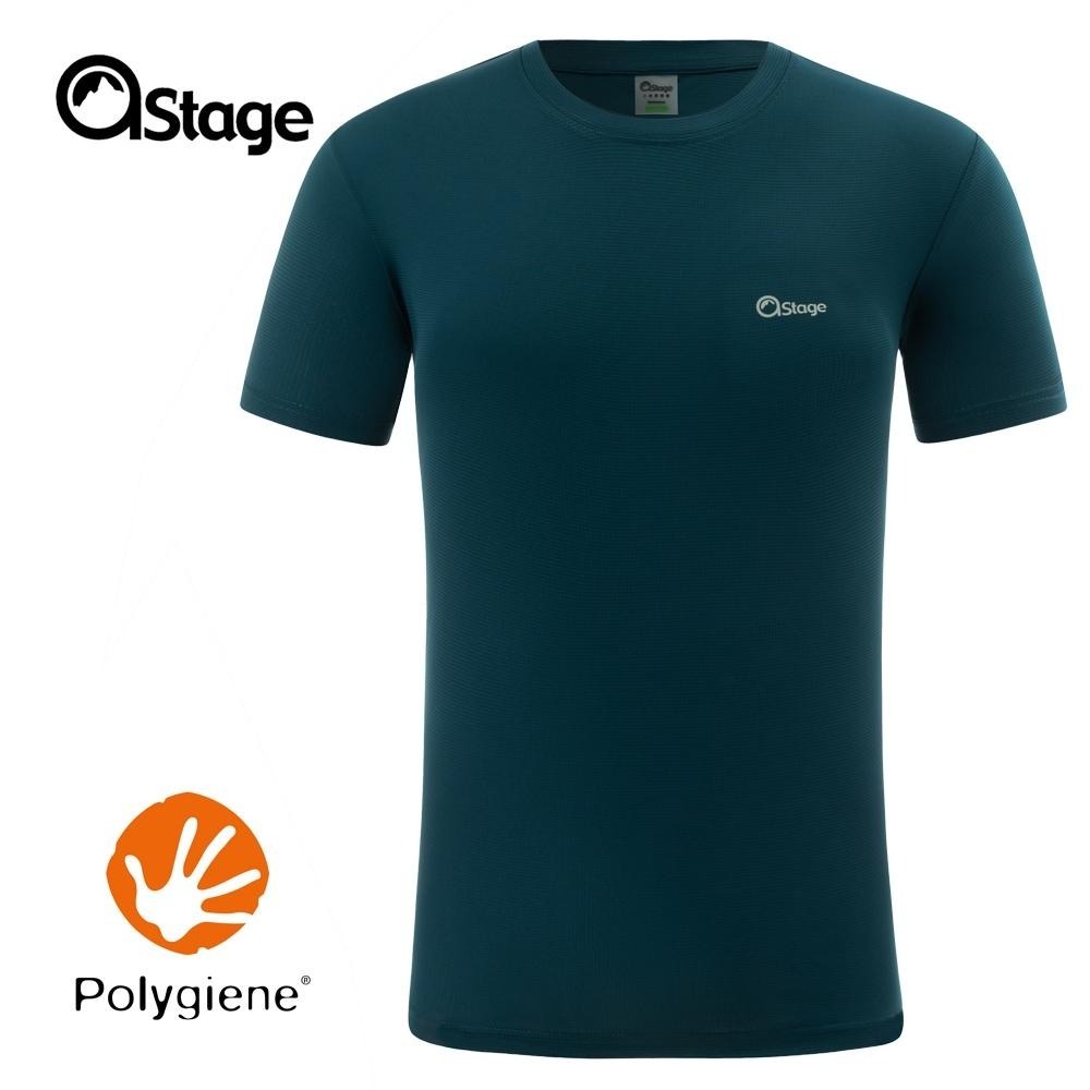 【AStage】Cypress T-Shirt 透氣快乾短袖排汗衣 深海藍 (A11202-0020)｜銀離子運動上衣-細節圖9