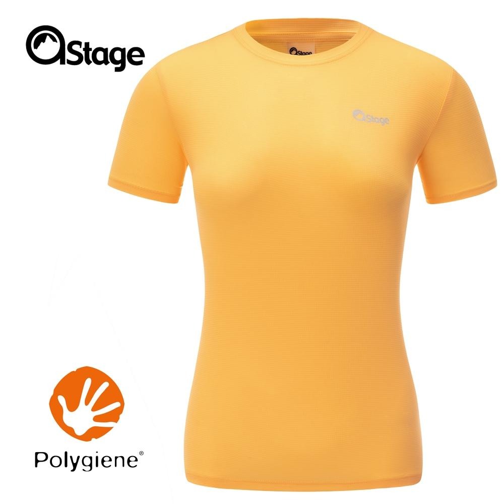 【AStage】Cypress T-Shirt 透氣快乾短袖排汗衣 女 蜂蜜橘(A21202-0026)｜銀離子運動上衣-細節圖9