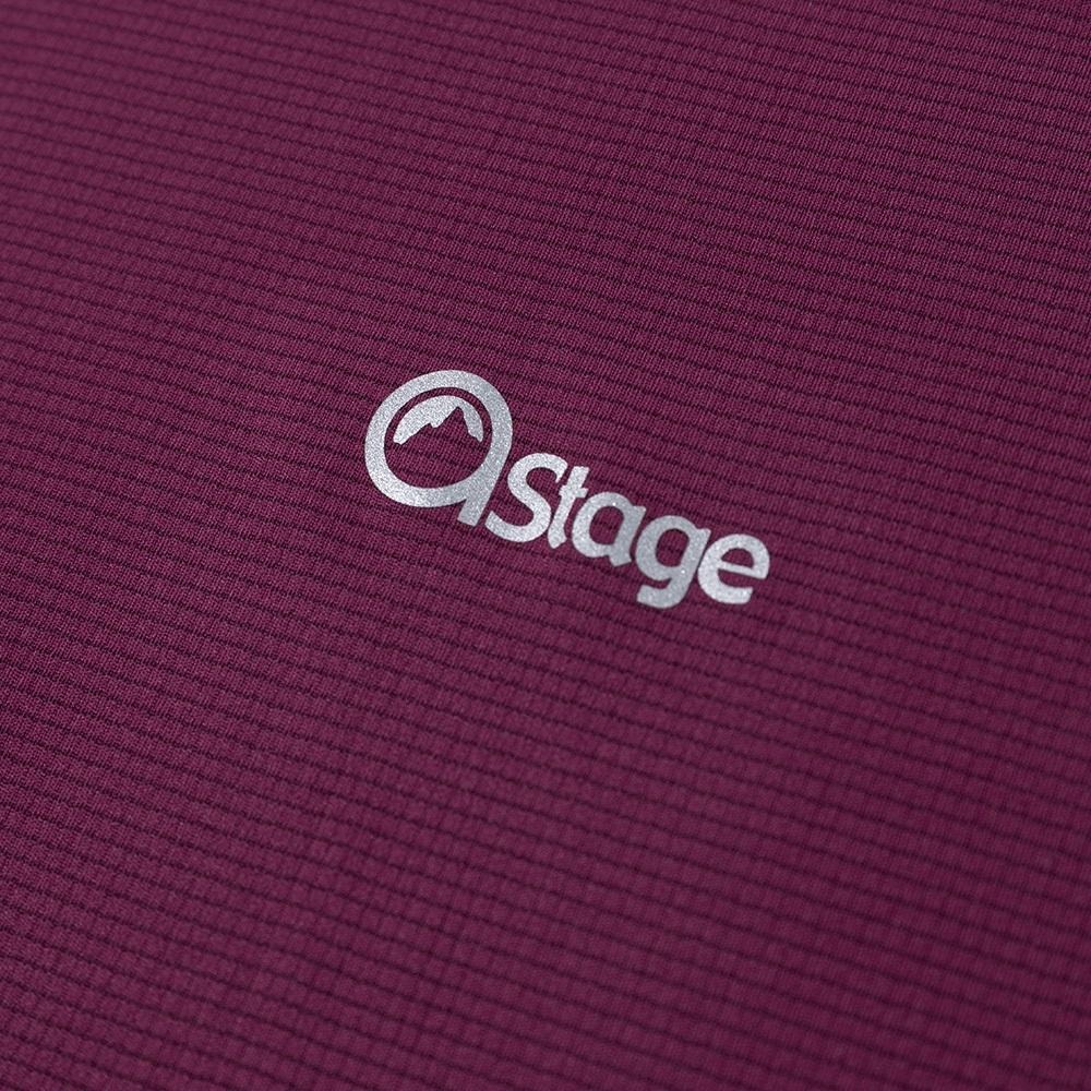 【AStage】Cypress T-Shirt 透氣快乾短袖排汗衣 葡萄酒紫 (A21202-0026)｜銀離子運動上衣-細節圖3