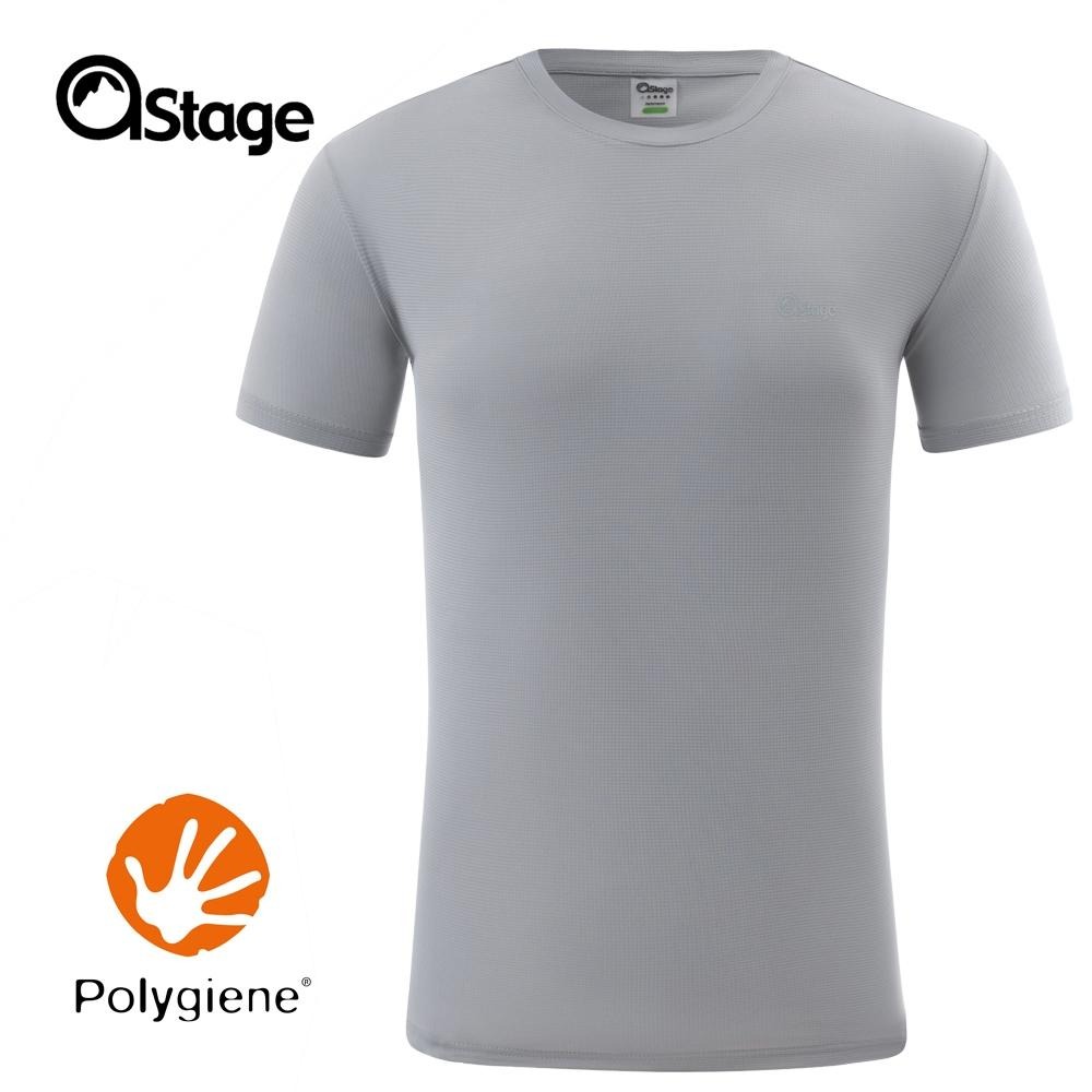 【AStage】Buff T-Shirt 透氣快乾短袖排汗衣 男 鐵灰 (A11202-0021)｜銀離子機能運動上衣-細節圖9