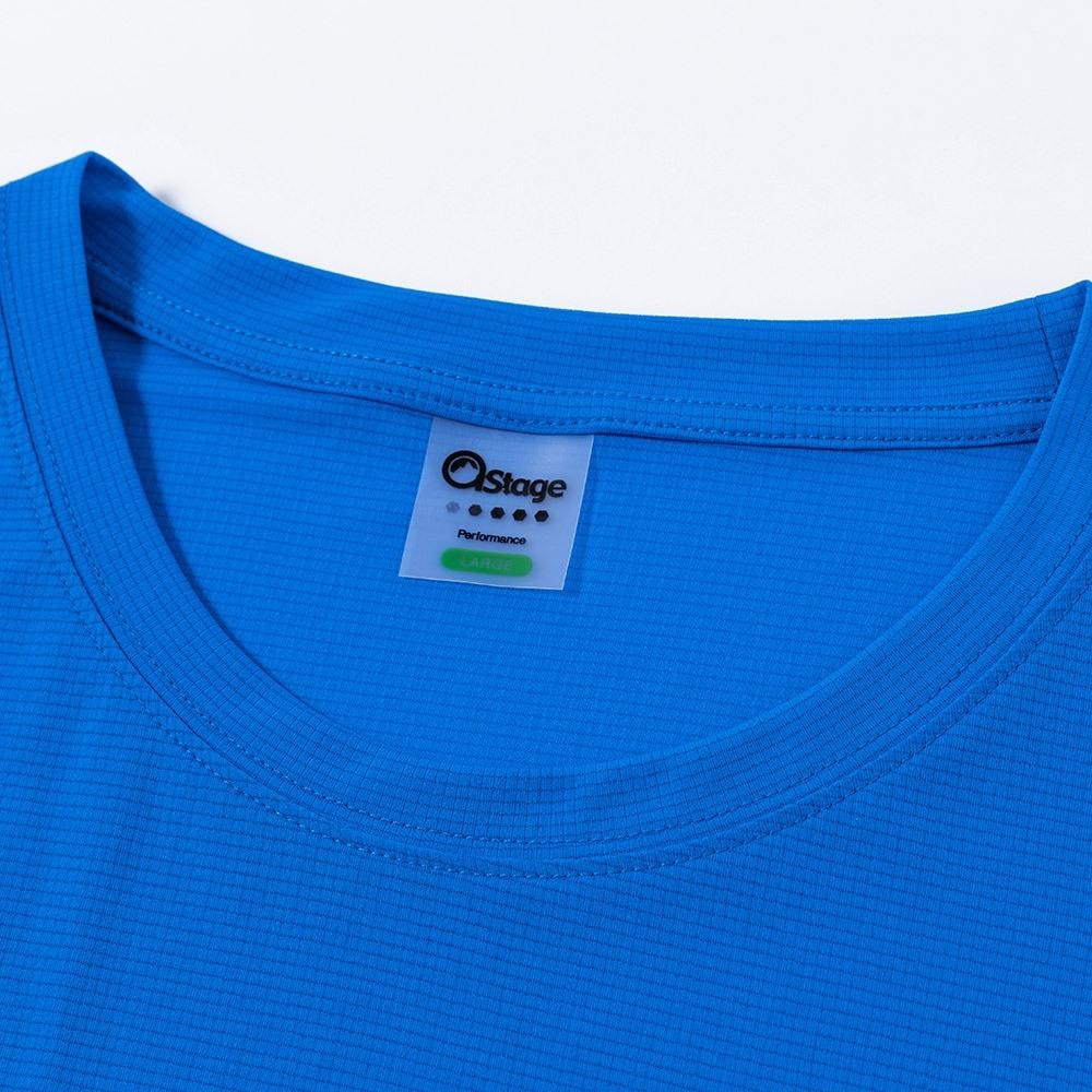 【AStage】Cypress T-Shirt 透氣快乾長袖排汗衣 男 天藍 (A11202-0022)｜銀離子運動上衣-細節圖2