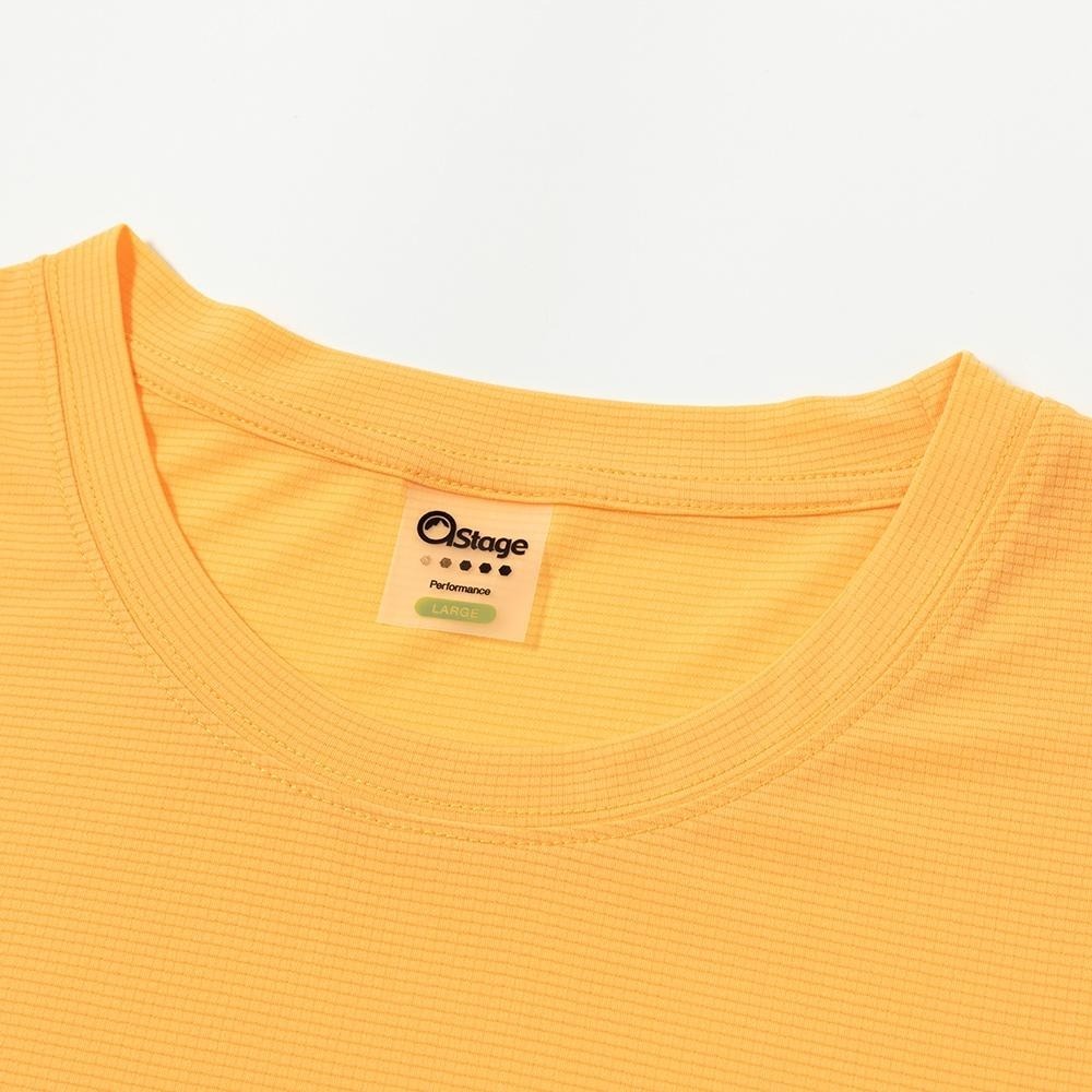 【AStage】Cypress T-Shirt 透氣快乾短袖排汗衣 男 蜂蜜橘(A11202-0020)｜銀離子運動上衣-細節圖2