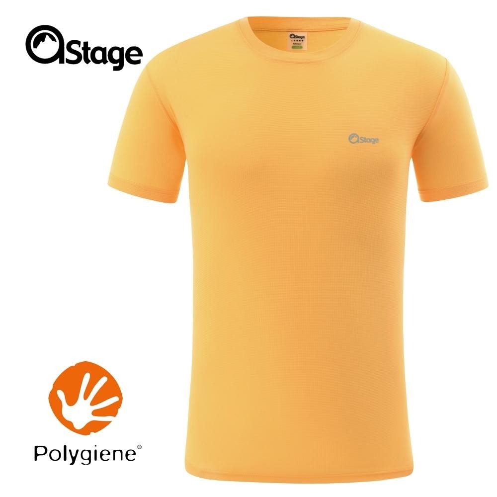 【AStage】Cypress T-Shirt 透氣快乾短袖排汗衣 男 蜂蜜橘(A11202-0020)｜銀離子運動上衣-細節圖8