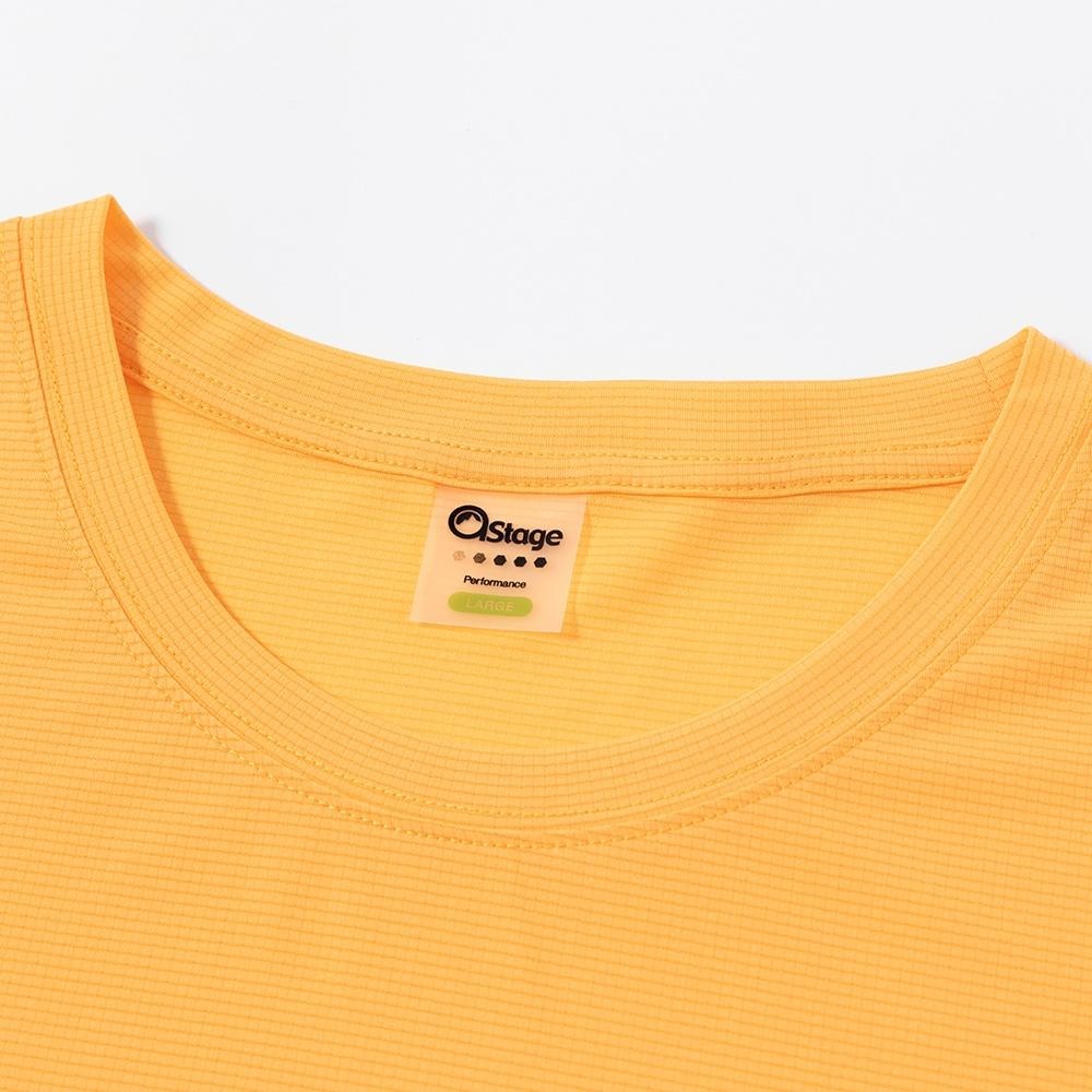 【AStage】Cypress T-Shirt 透氣快乾長袖排汗衣 男 蜂蜜橘(A11202-0022)｜銀離子運動上衣-細節圖2