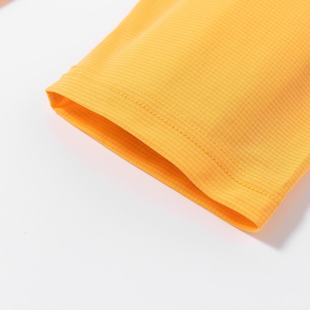 【AStage】Cypress T-Shirt 透氣快乾長袖排汗衣 男 蜂蜜橘(A11202-0022)｜銀離子運動上衣-細節圖3