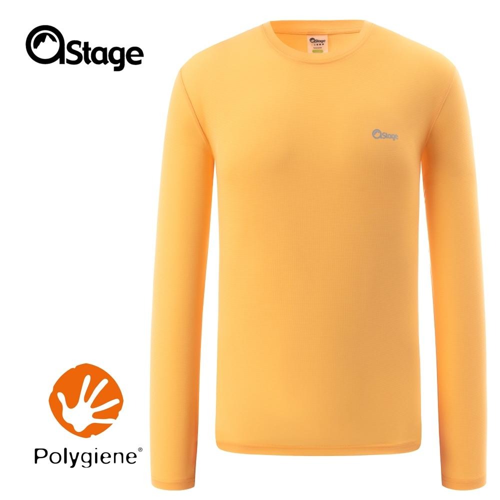 【AStage】Cypress T-Shirt 透氣快乾長袖排汗衣 男 蜂蜜橘(A11202-0022)｜銀離子運動上衣-細節圖8