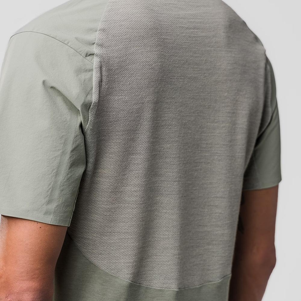 【SALEWA 義大利】PUEZ MERINO HYBRID T-SHIRT 男 夏季短袖羊毛排汗衣｜排濕溫控運動上衣-細節圖9