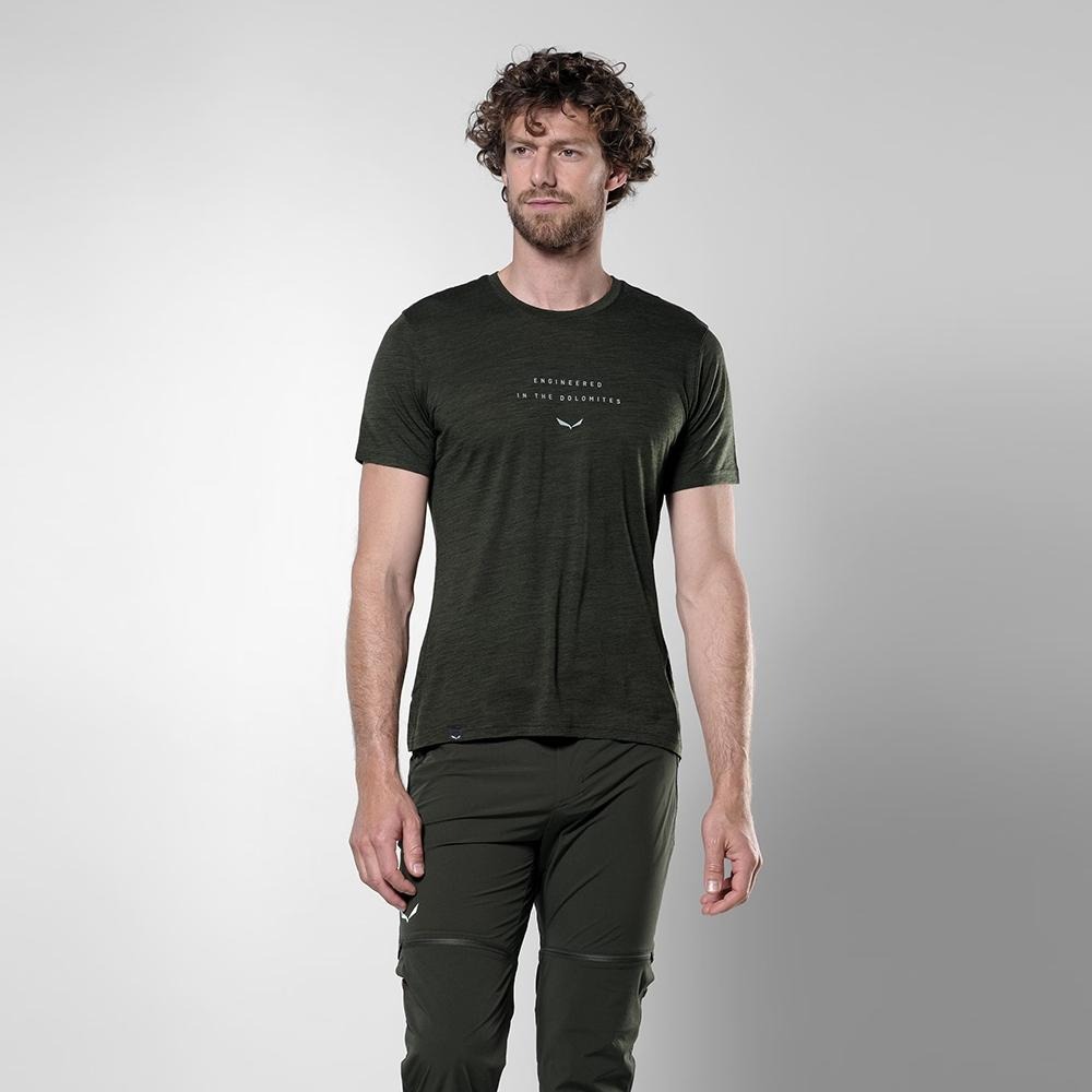 【SALEWA 義大利】EAGLE EITD MERINO T-SHIRT 男 短袖羊毛T恤｜運動上衣 夏季短袖排汗衣-細節圖4