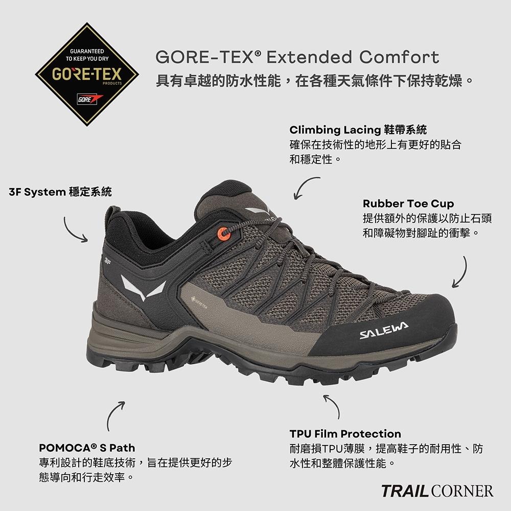 【SALEWA 義大利】MOUNTAIN TRAINER LITE GORE-TEX 防水登山健行鞋 男 胡桃木/橙-細節圖2