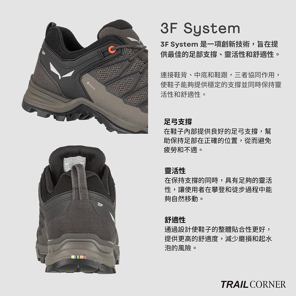 【SALEWA 義大利】MOUNTAIN TRAINER LITE GORE-TEX 防水登山健行鞋 男 胡桃木/橙-細節圖4