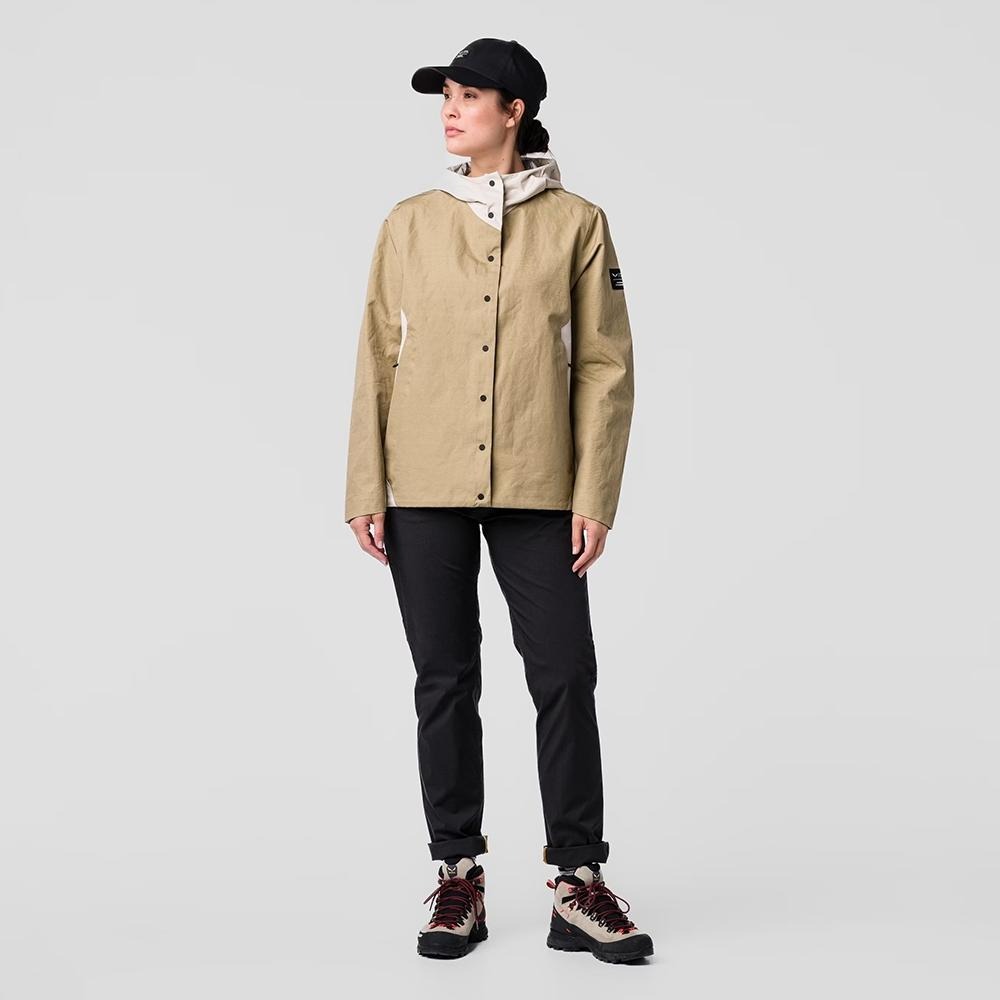 【SALEWA 義大利】FANES HEMP POWERTEX 3L JACKET 女 防水外套｜夏季高性能防風防水夾克-細節圖3