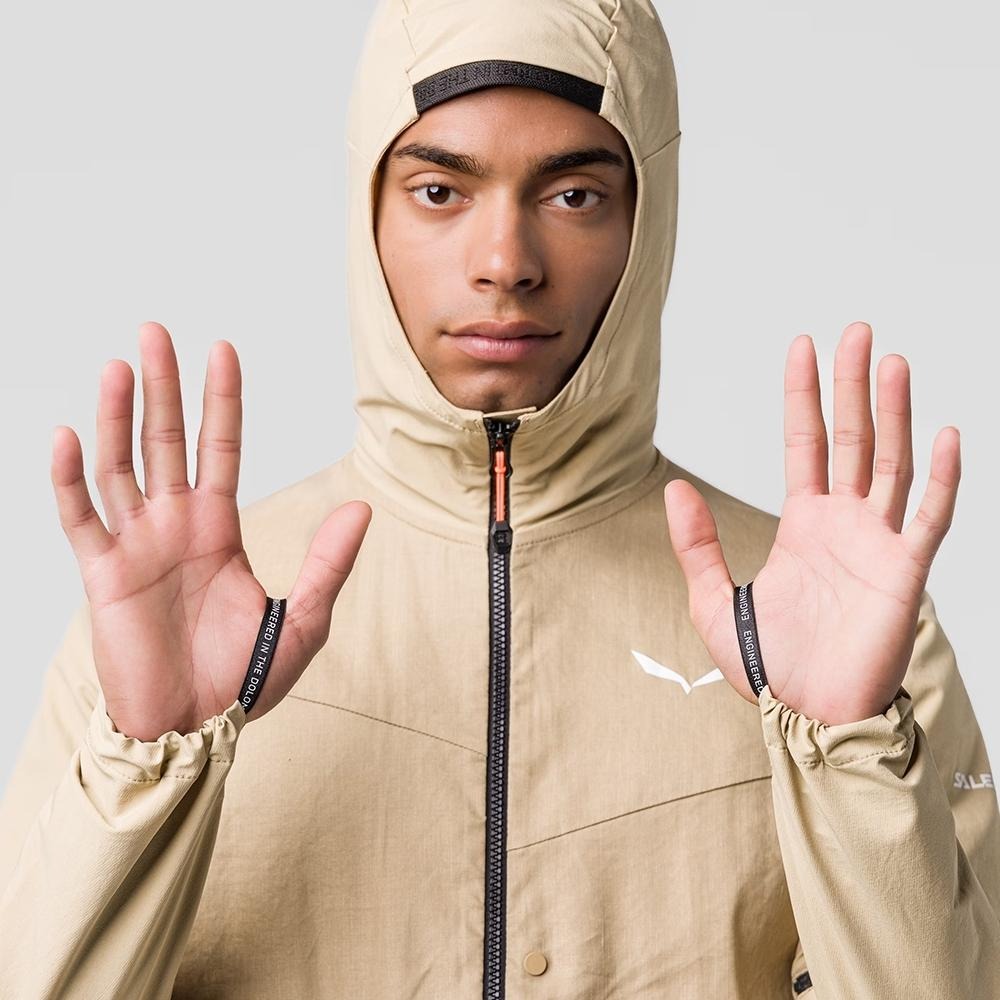 【SALEWA 義大利】PUEZ HEMP DURASTRETCH 2IN1 男 多功能運動外套｜高性能機能透氣軟殼夾克-細節圖9