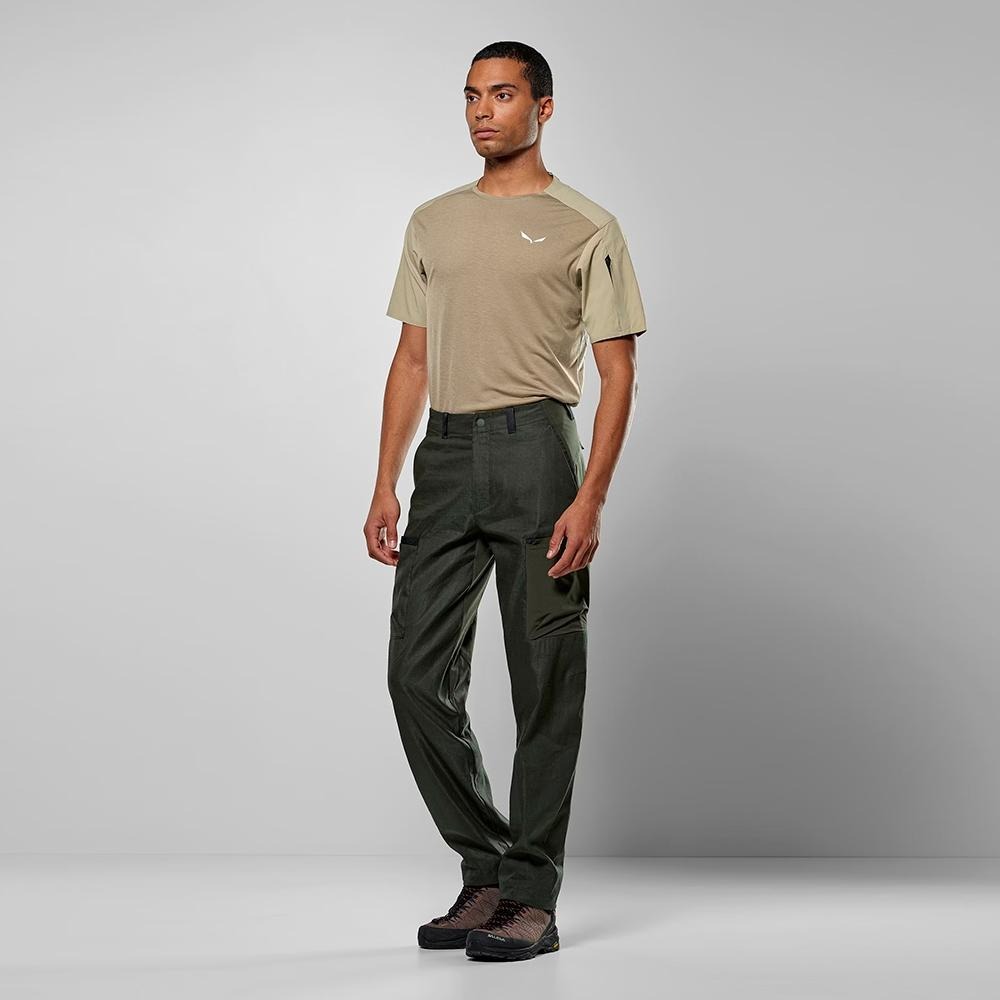 【SALEWA 義大利】PUEZ HEMP DURASTRETCH PANT 男 多功能長褲｜夏季登山健行褲 工裝褲-細節圖2