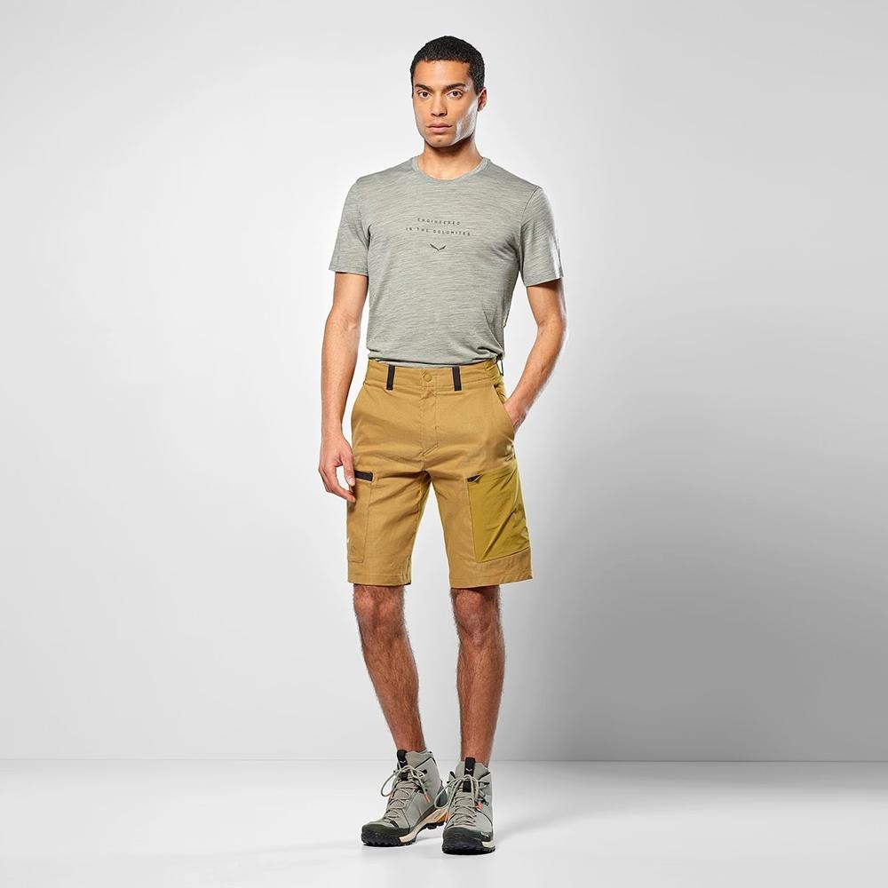 【SALEWA 義大利】PUEZ HEMP DURASTRETCH SHORTS 男 多功能短褲｜功能性夏季登山健行短褲-細節圖8