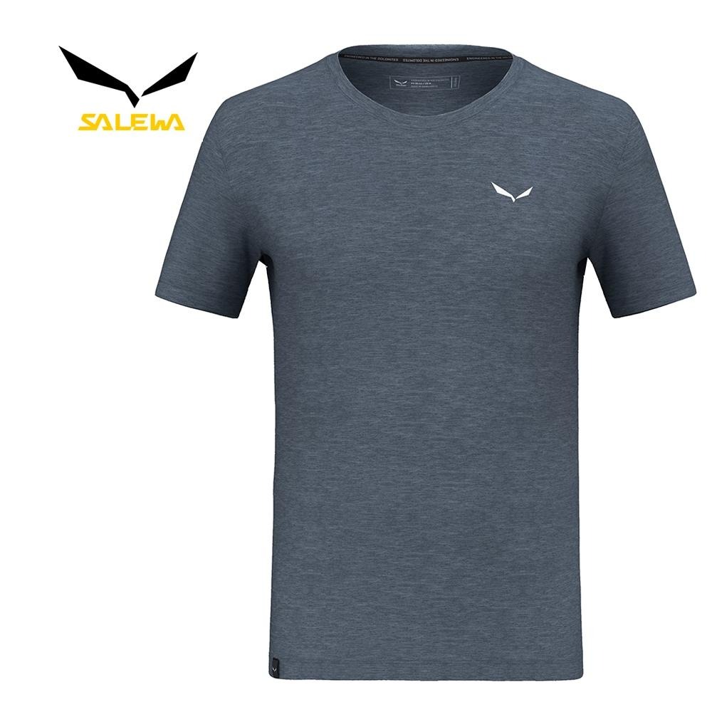 【SALEWA 義大利】EAGLE MINILOGO MERINO T-SHIRT 男 短袖羊毛T恤｜運動上衣 排汗衣-細節圖2