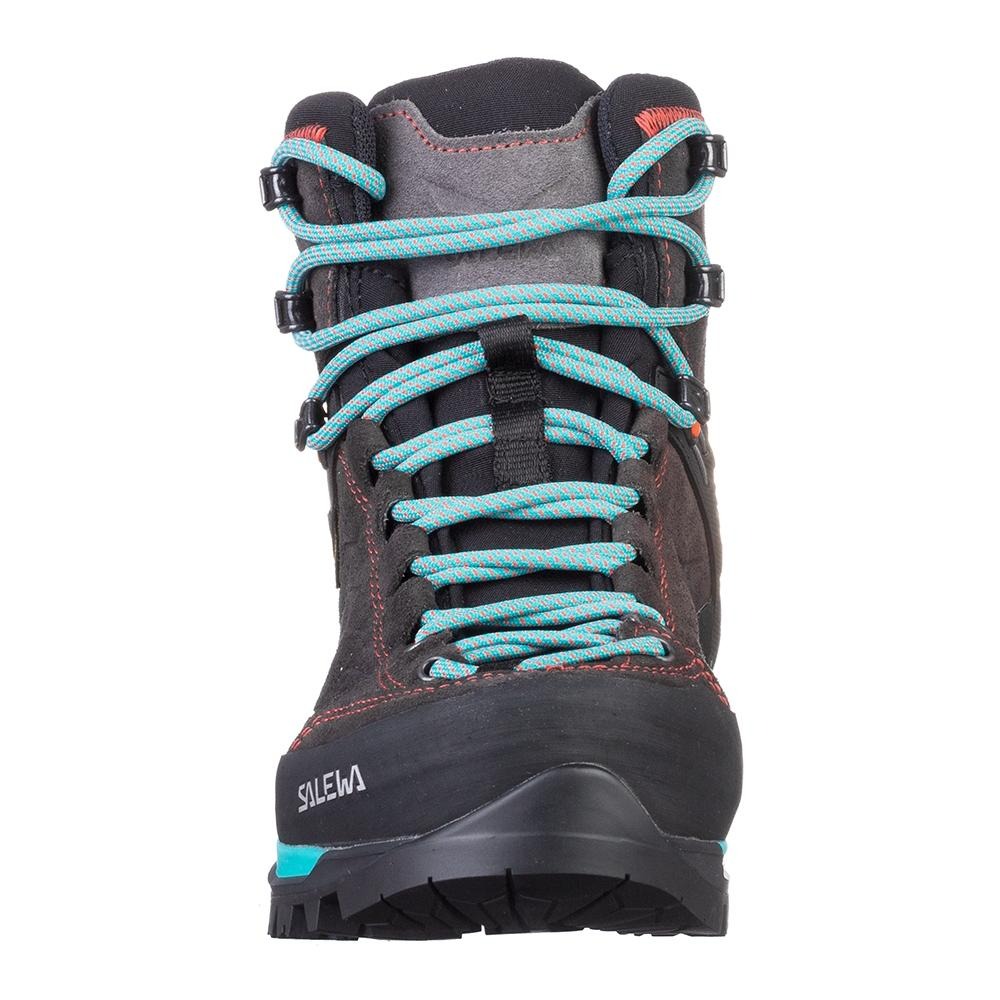 【SALEWA 義大利】MOUNTAIN TRAINER GORE-TEX 防水登山健行鞋 女 黑/翠綠｜高山健行靴-細節圖6