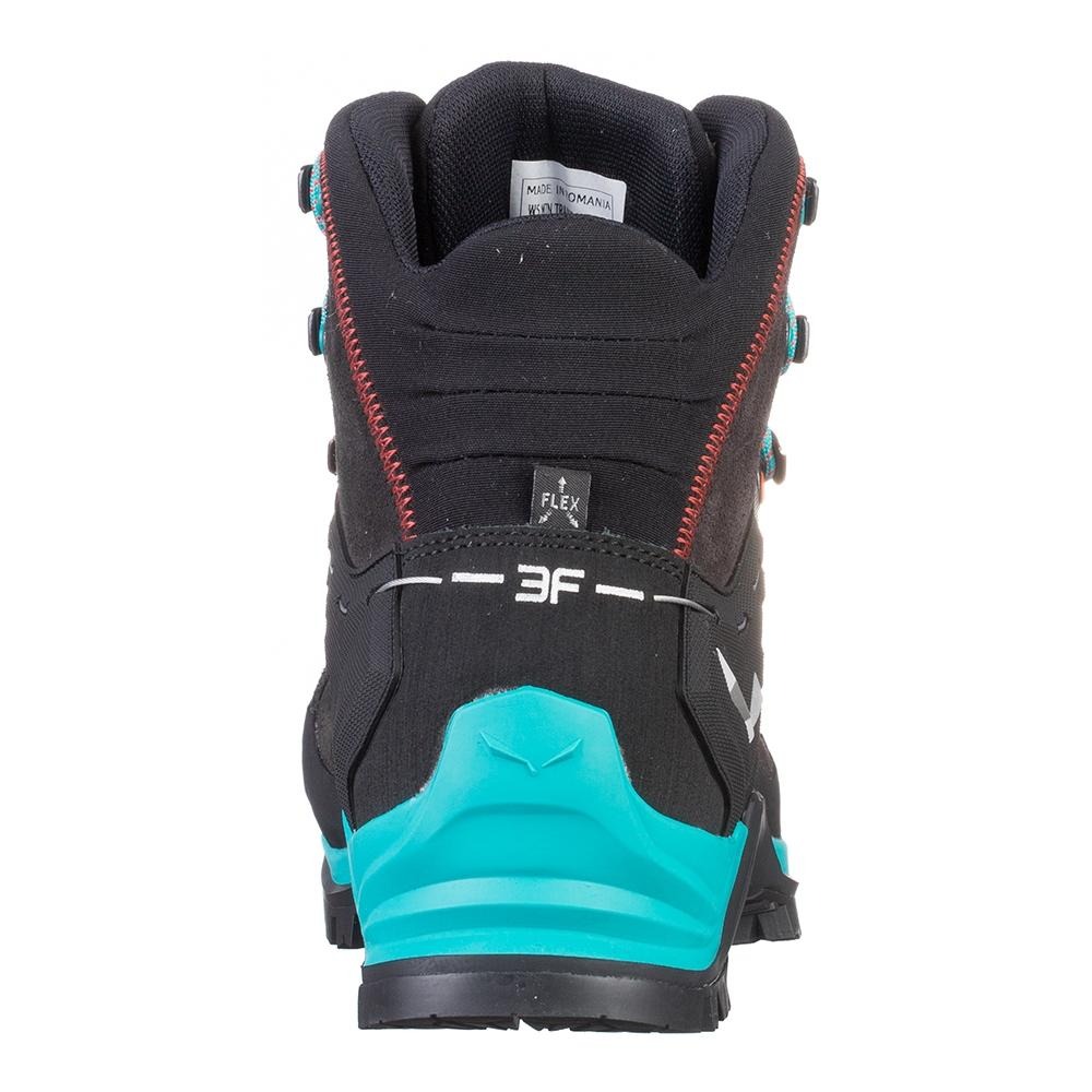 【SALEWA 義大利】MOUNTAIN TRAINER GORE-TEX 防水登山健行鞋 女 黑/翠綠｜高山健行靴-細節圖7