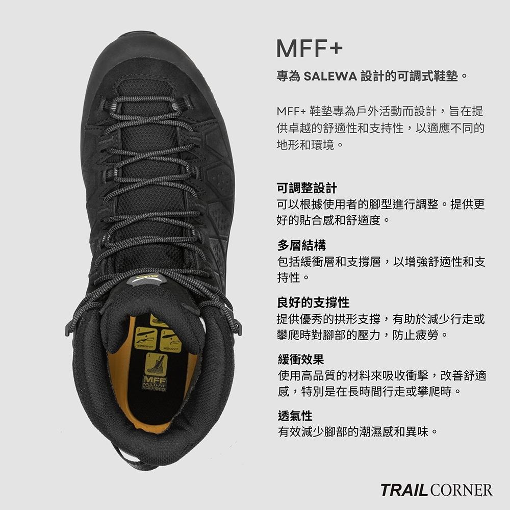 【SALEWA 義大利】ALP TRAINER 2 MID GORE-TEX 登山鞋 男 黑｜中筒多功能戶外鞋防水健行鞋-細節圖5