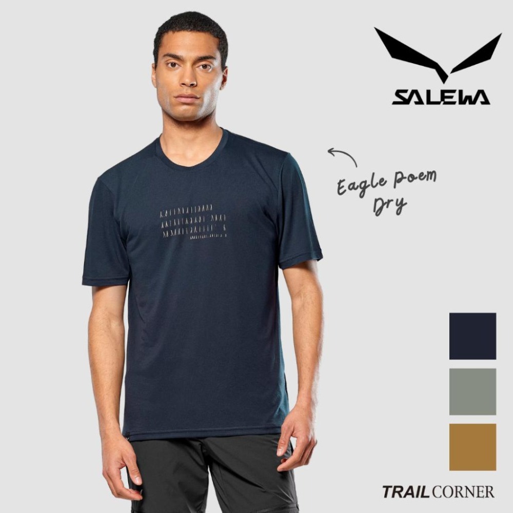 【SALEWA 義大利】EAGLE POEM DRY T-SHIRT 男 運動上衣｜吸濕快乾透氣排汗衣 短袖運動T恤-細節圖5