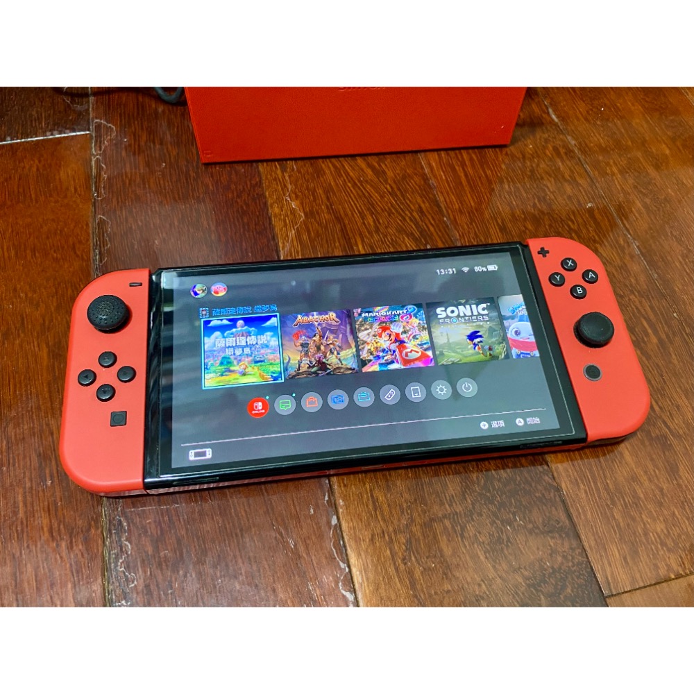 任天堂NS Switch OLED 瑪利歐亮麗紅 遊戲機 掌機-細節圖6