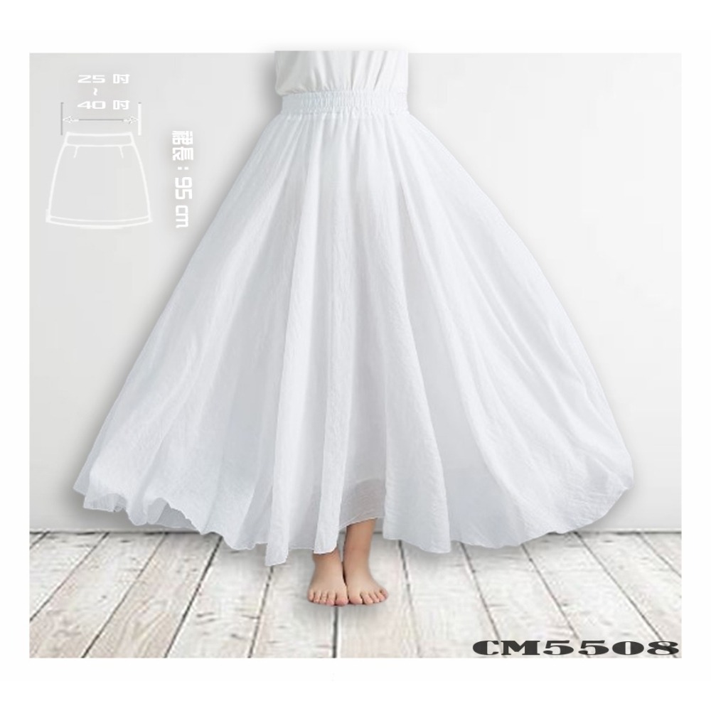 棉麻純色裙 不悶熱好穿 吸汗透氣 絕對好色 民族風-細節圖2