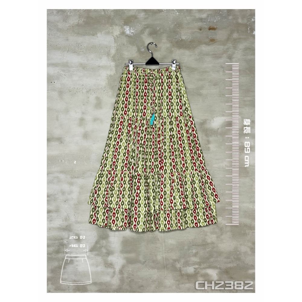 印度手蓋印長裙 純棉舒適 波西米亞 民族風 女生 手工裙 舒適 顯瘦-規格圖6